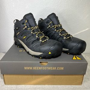 New KEEN Utility Lansing Waterproof Mid Steel Toe Shoes for Men